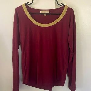 S Michael Kors long sleeve blouse
